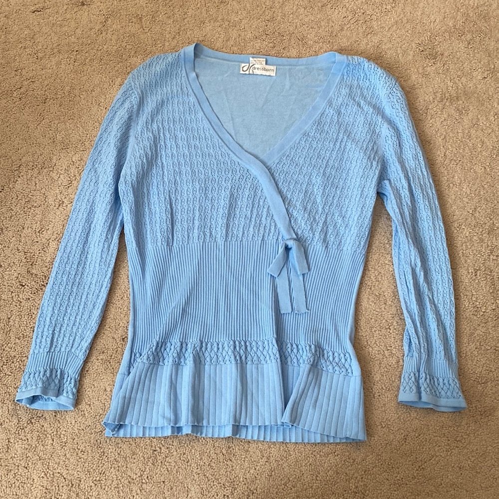 Cross tie front sweater